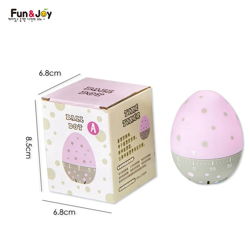 
EGG Timer Student Manage Time Kitchen Alarm Clock Cute Colorful Egg Design 60 Minutes Kitchen Mechanical Countdown Timer 