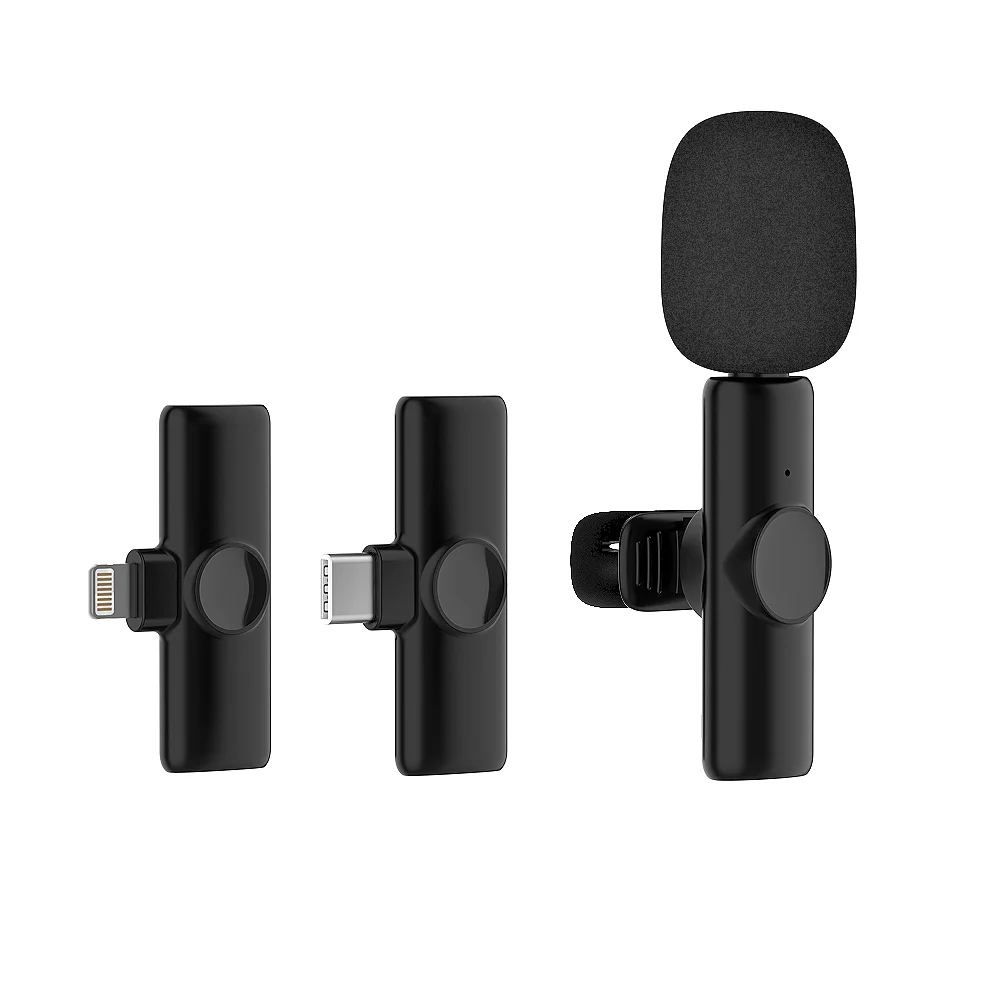 

Wireless Lavalier Microphone for IPhone Android,Auto-Syncs Noise Reduction Plug-Play Lapel Clip-on Mini Mic