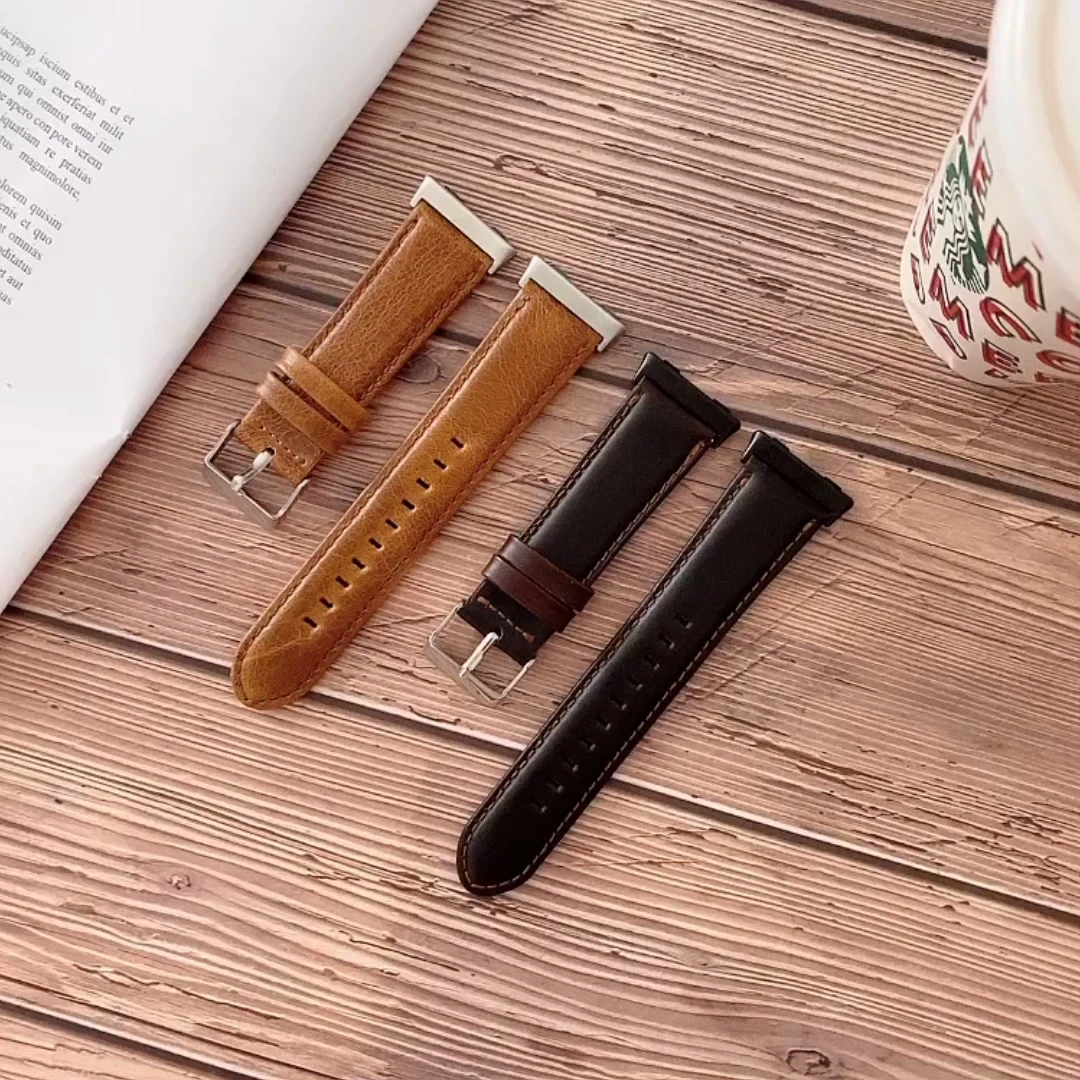 

Popular Wholesale High Quality Watch Strap Custom for Apple and for Samsung 20mm - 44mm Italian Calf Genuine Leather Watch Bands