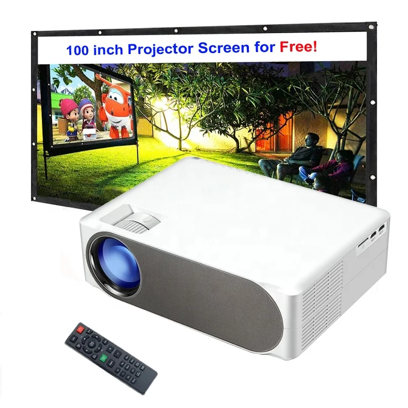 

Amazon Hot Sale Portable Mobile Phone LED Beamer HomeTheater 1080 HD LCD Video Projector 4K for office school