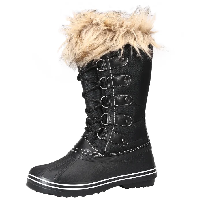 

Women Snow Boots Warm Short Fur Plush Winter Ankle Boots Plus Size Ladies Shoes
