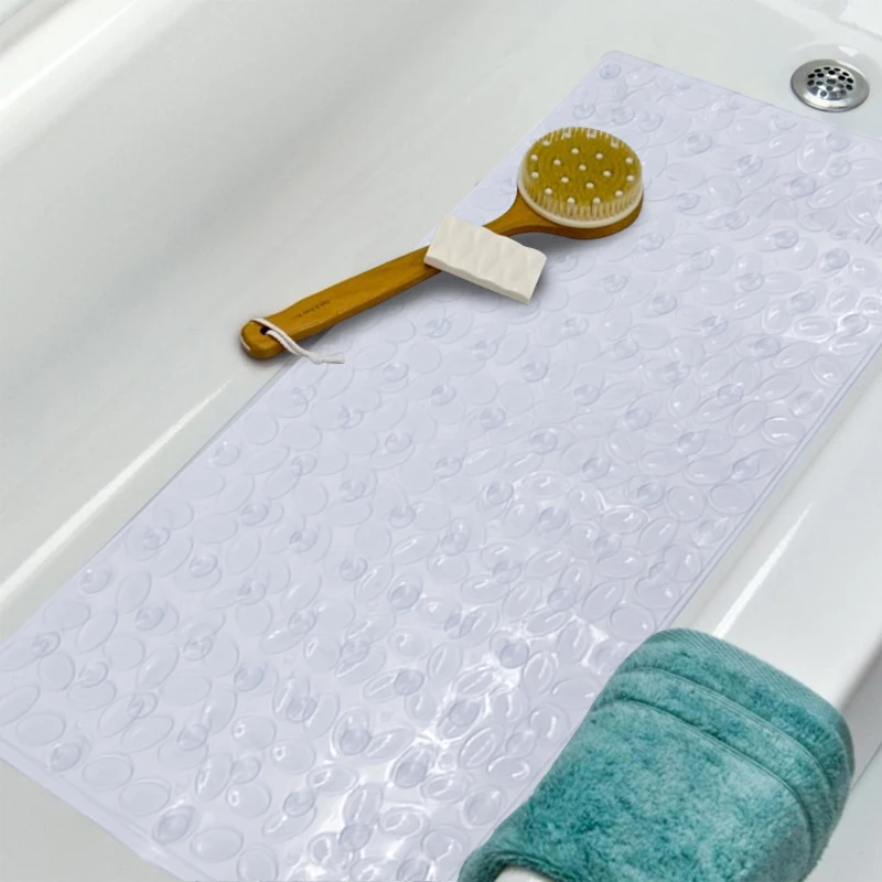 

Classic Rectangle Massage PVC Anti-bacterial Non-Slip Bath Tub Shower Mat with Suction, As picture or customized