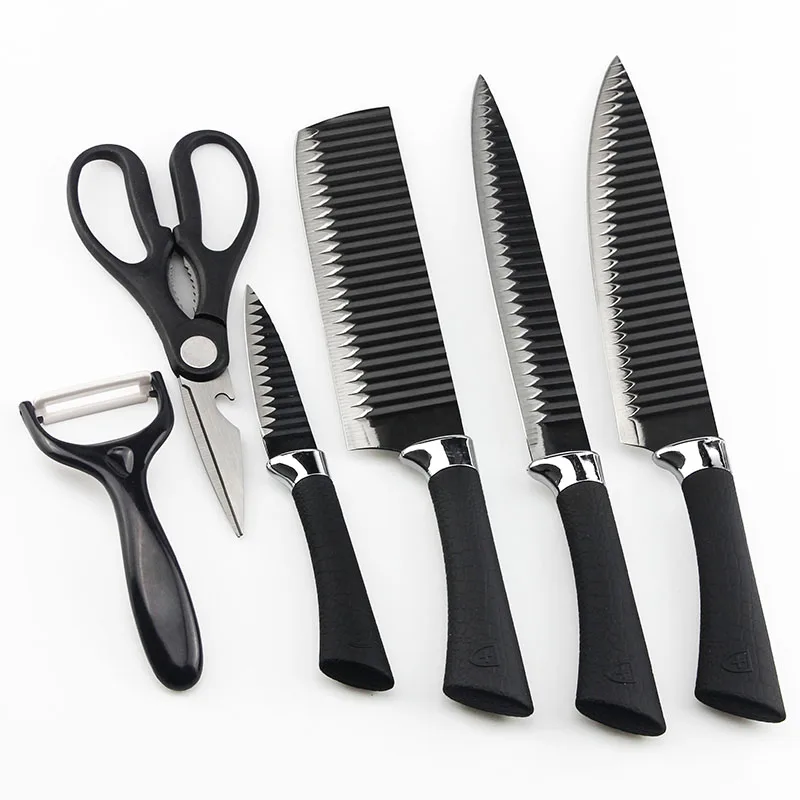 
6PCS kitchen knife set with painting 