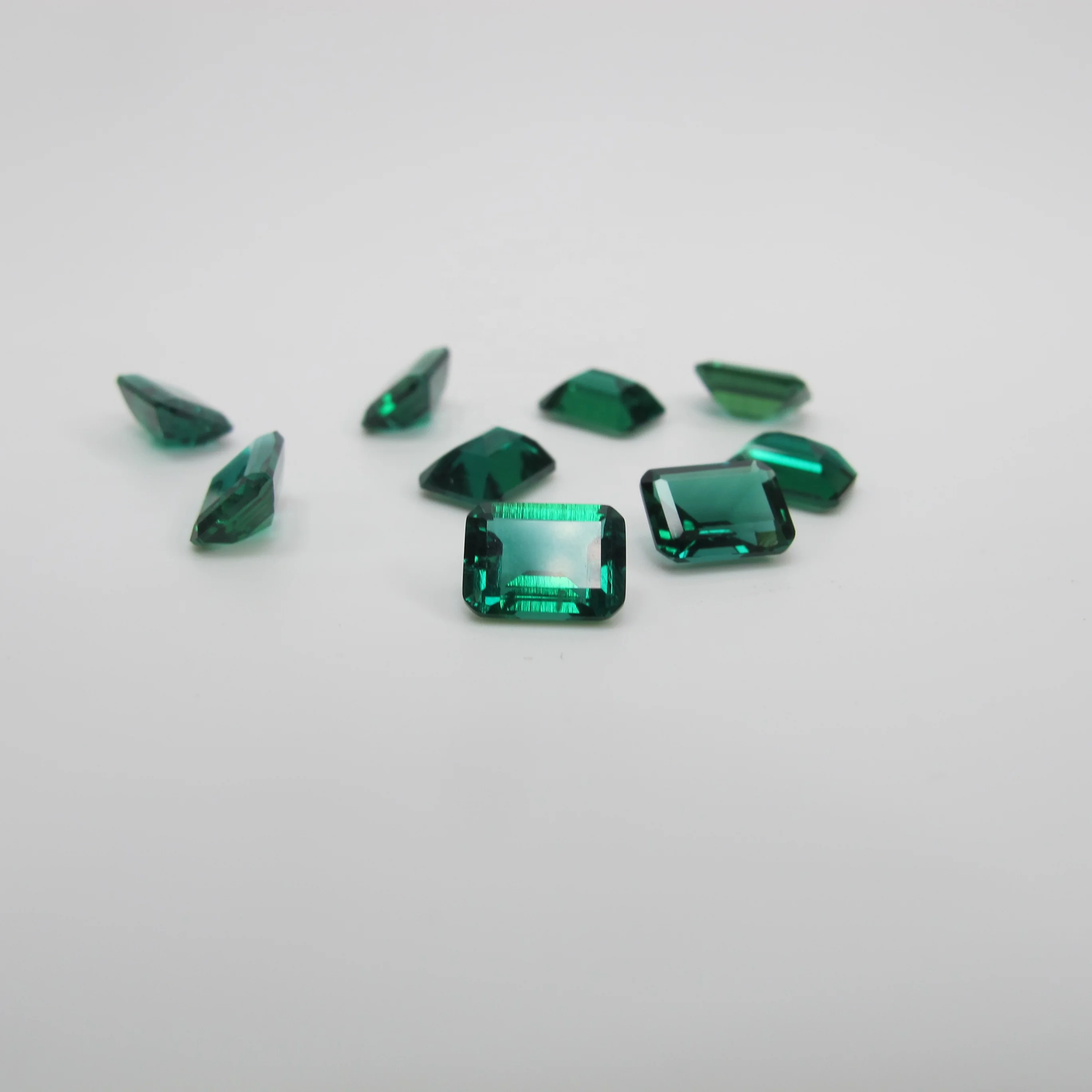 

Abiding Natural Gemstone Loose Wholesale High Polished Synthetic Zambia Lab Created Emeralds Gemstone Beads For Jewelry Making