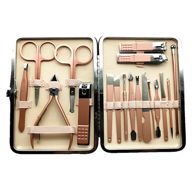 18PCS Feet Care Stainless Steel Dead Skin Remover Tool Kit Toe Nail Clipper Manicure Pedicure Set