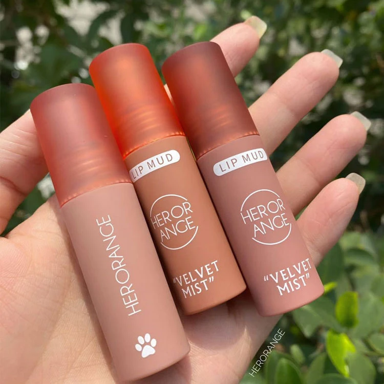 

HERORANGE 2021 Romantic Beauty Cosmetic Travel Size Women Lipgloss Matte Mini Liquid Lipstick Vegan Vendor