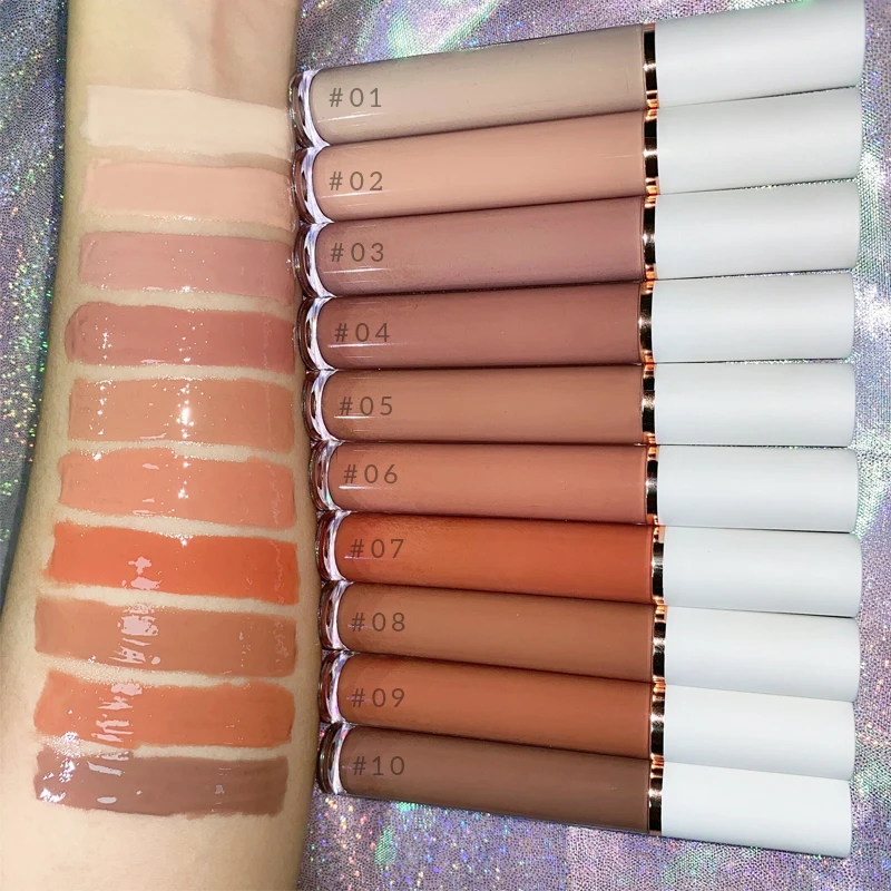 

multicolor makeup no logo cheap custom clear vegan nude liquid lip gloss for girls, Muliti-color