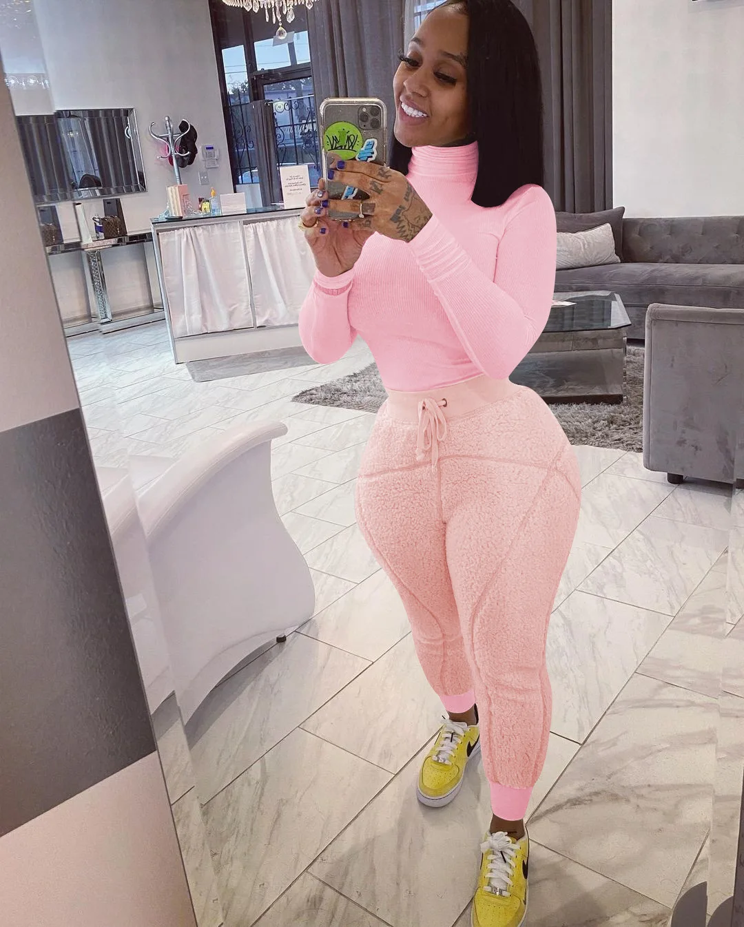 

Women Sports Casual two piece set Hot Sale Autumn sexy sport suits long sleeve 2 piece set women clothing, White, pink, black, coffee, army green, dark gray, light gray