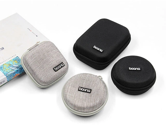 

Portable Square Earphone Carrying Case Mini Storage Bag for Bluetooth Headset USB Data Cables