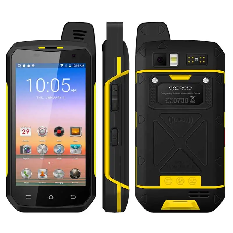 

4GB RAM/64GB ROM B6000 NFC Smartphone 4G Zello Android Walkie Talkie PTT, Black, yellow