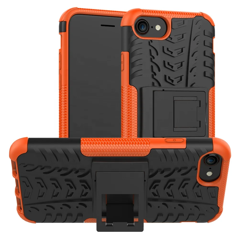 

Saiboro New Heavy Duty Hybrid 2 in 1 Kickstand Hard PC High Protective Back Cover Phone Case for iPhone SE 2020, Multi colors