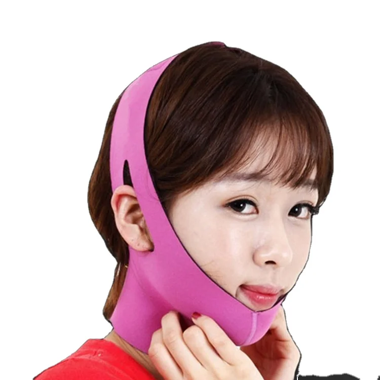 

Chin Up Patch Double Chin Reducer Face Lifting Belt Bandage Anti Wrinkle Face Band V Line Lifting Chin Strap for Women, Pink