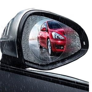 All Size Available 2PCS In One Rainproof Screen Protector Anti Rain Anti Fog Car Rear View Mirror Clear Protective Film