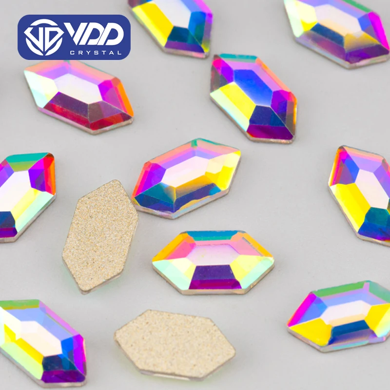 VDD 4x8mm Crystal AB Flatback Rhinestones Crafts