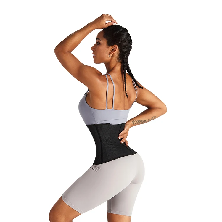 

Custom Logo Compression Women Workout Slimming Body Shaper Latex Waist Trainer Shaper