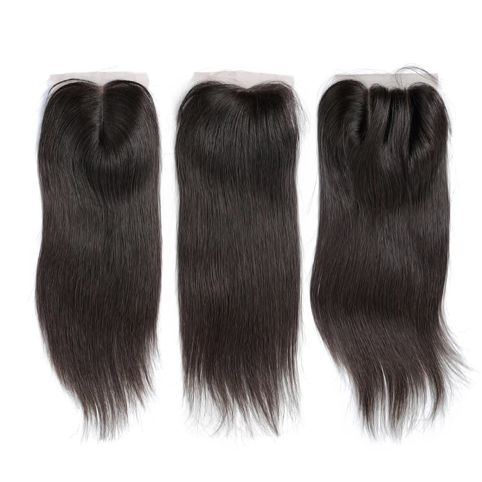

Rosabeauty 4x4 Natural Pre Plucked Brazilian Straight Human Hair Lace Closure Lace Top Closure