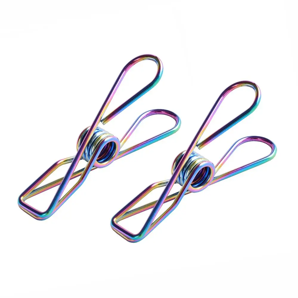 

Marine Grade 316 stainless steel rainbow clothes pegs hanging clips cheap laundry pins wholesale, Colorfull