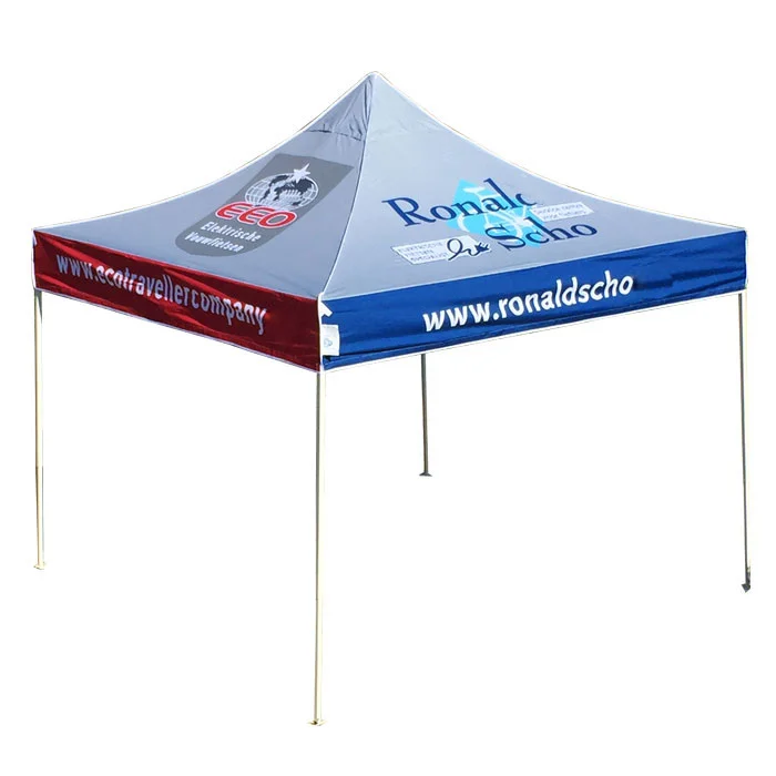 

Logo 10x10 custom print advertising promotional pop up event folding aluminium marquee gazebo canopy roof top trade show tent, Full color print cmyk ,according to pantone
