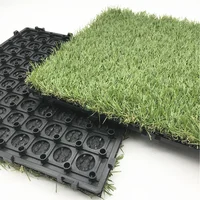 

ASHER Easy installation indoor outdoor garden artificial grass tile interlocking synthetic grass turf tiles