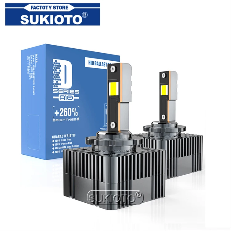 

SUKIOTO D1S Car LED Headlight Bulb Plug and Play High Power 70W White Replace Original HID Canbus D2S D3S D5S D8S Auto LED Light