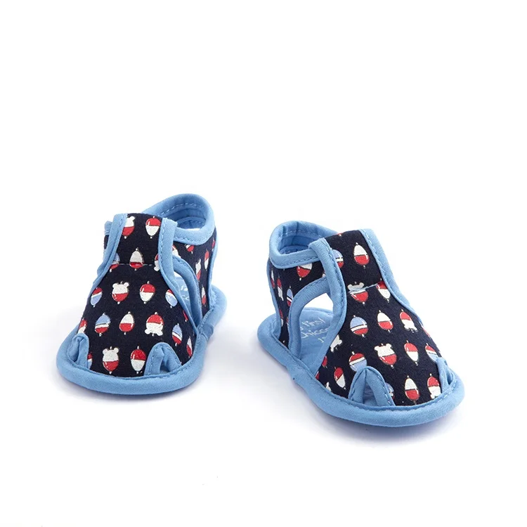 
0-18 Months Flat Blue Toddler Baby Sandals For Boy And Girl 