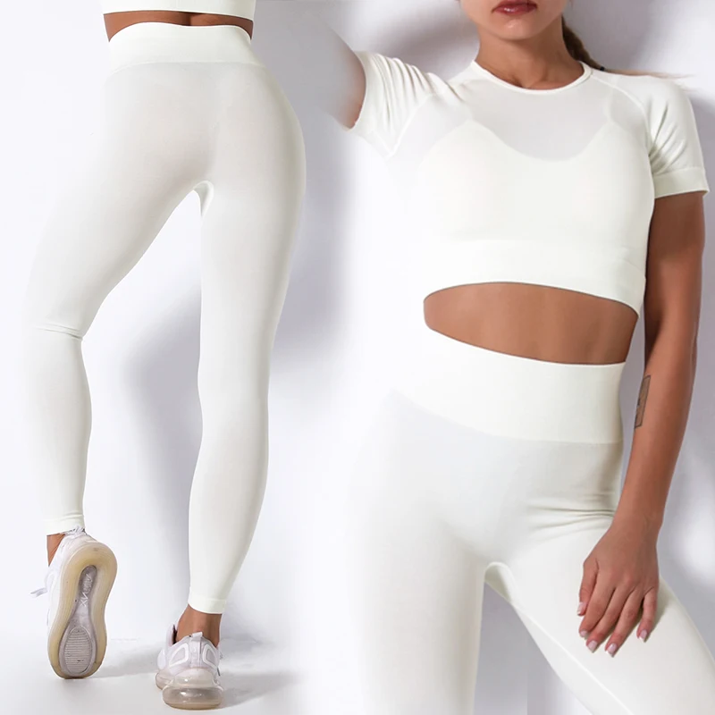 

Athleisure Work Out Apparel Sports Gym Top Deporte Conjuntos Deportivos De Dama Tik Tok Leggings Sport Traje Y Ropa De Yoga Sets