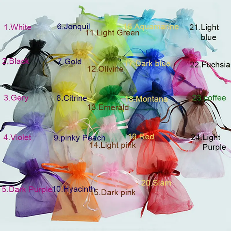 

Jewelry Organza Bags Jewelry Packaging Bags Wedding Party Decoration Gift Pouches Christmas Gift Bag 7*9cm