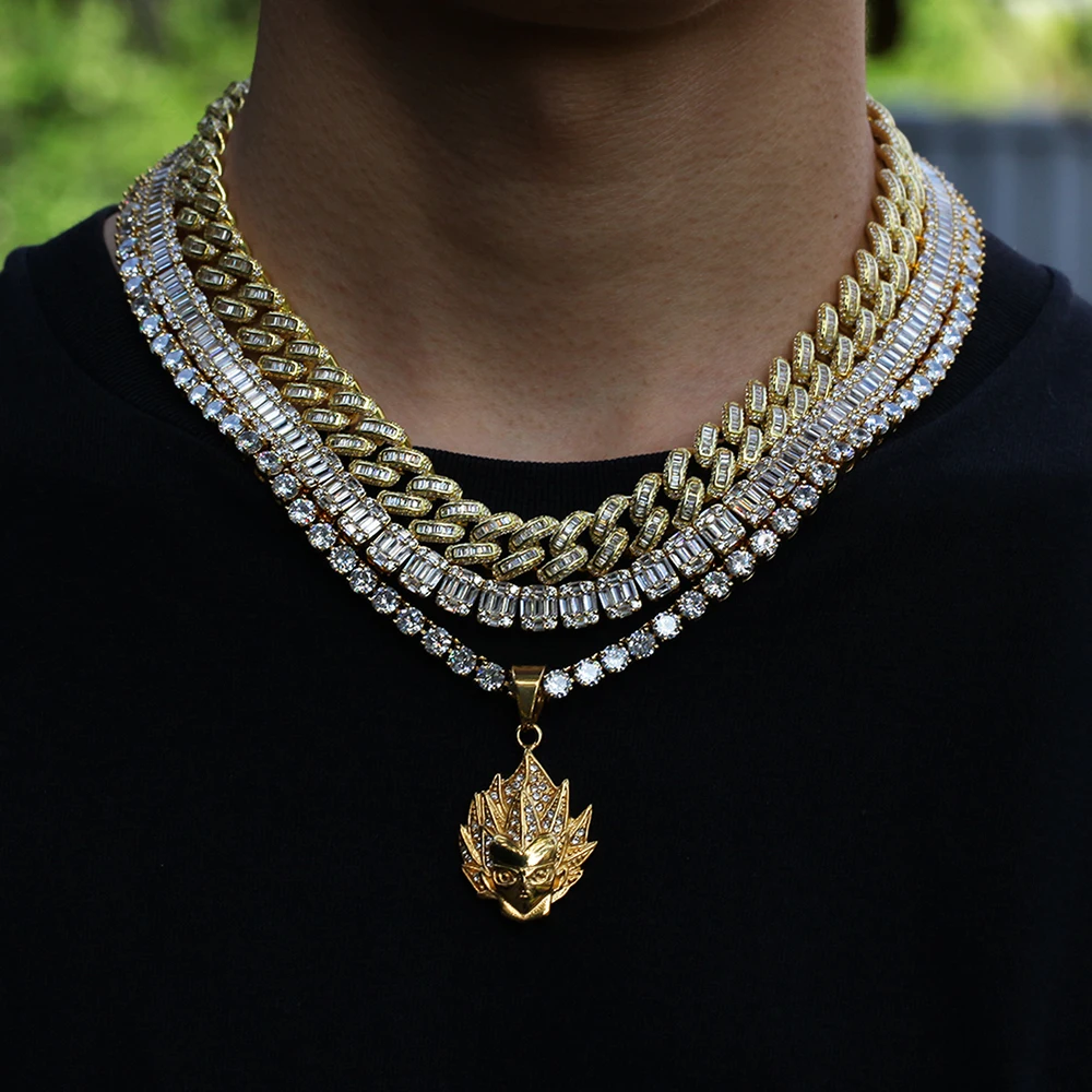 product-BEYALY-New Stainless Steel Square Zircon Hip Hop Tennis Cuban Link Chain Necklace-img