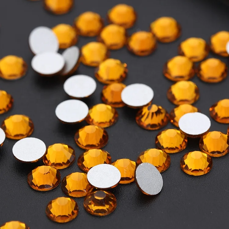 Topaz Bling Flat Back Non Hot Fix Crystal  Rhinestone in Bluk for Nail Art