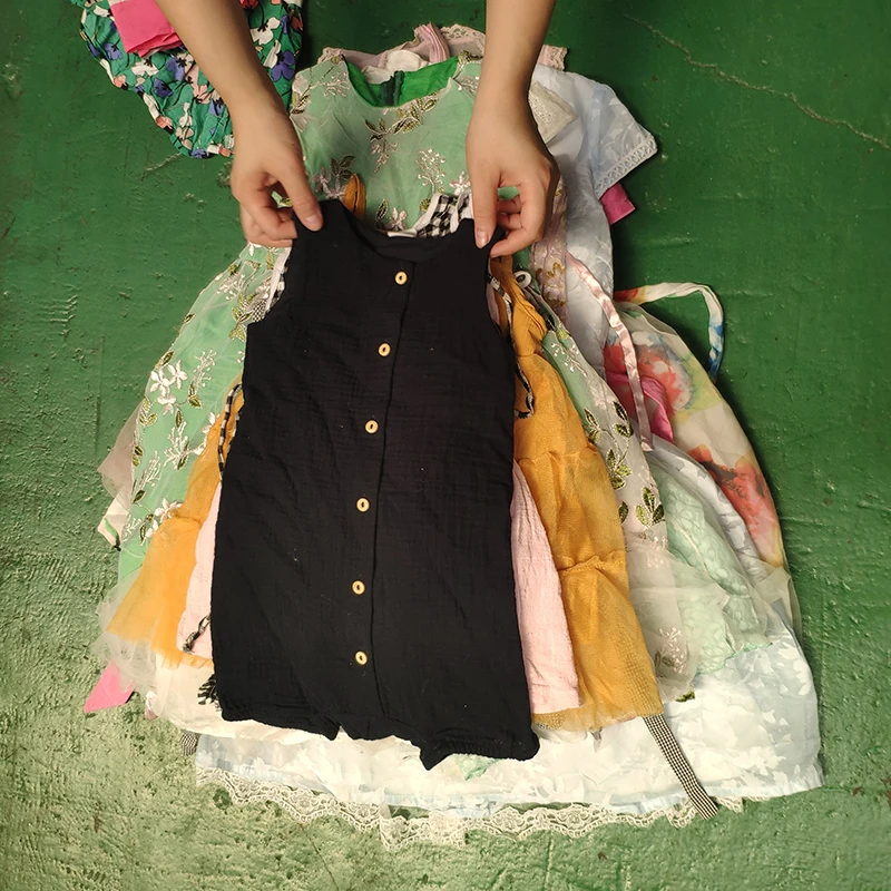 

China Used Clothes Second Hand Clothing Jean Skirt Knee Length Children used children's clothes, Mixed color