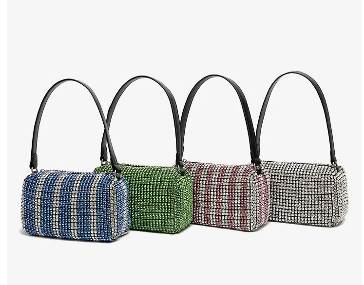 

2021 diamond Bags Set Designer Fashion Brand Luxury PU Handbag for Women Vintage Crossbody Bucket Fur Hat and Purse Set