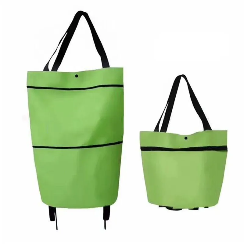 

Portable Handbag Foldable Supermarket Tugboat Bag Pull Rod Trolley Cart Shopping Bag Custom LOGO