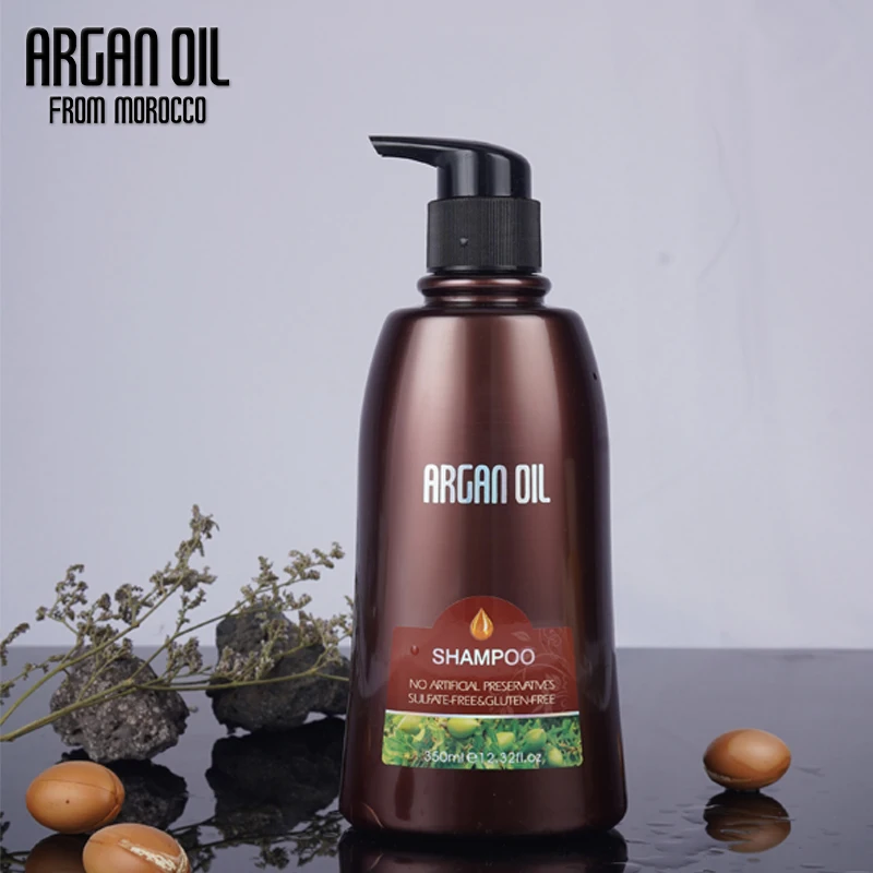 

Wholesale private label free sample moroccan Argan oil sulfate-free deep cleansing shampoo 350ml/750ml