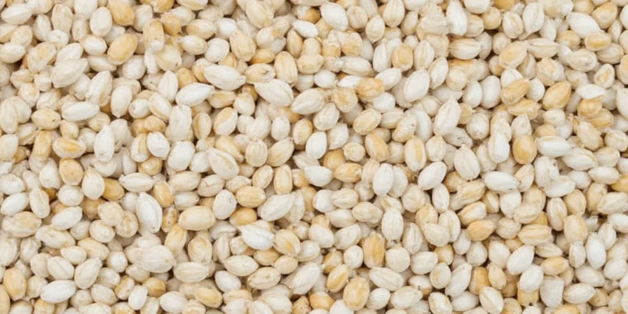 White seeds enhancing a finished dish