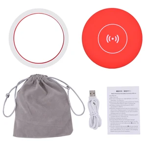 Hailicare Portable LED Makeup Mini Circular Cosmetic Mirror 3 Dimmable Brightness Compact Travel Mirror Wireless USB Charging 2