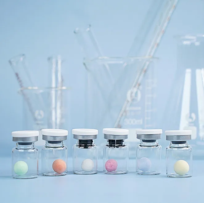 

OEM Private Label MTS Anti-aging EGF Peptides Collagen Serum & Blue Copper lyophilized powder ball for microneedling