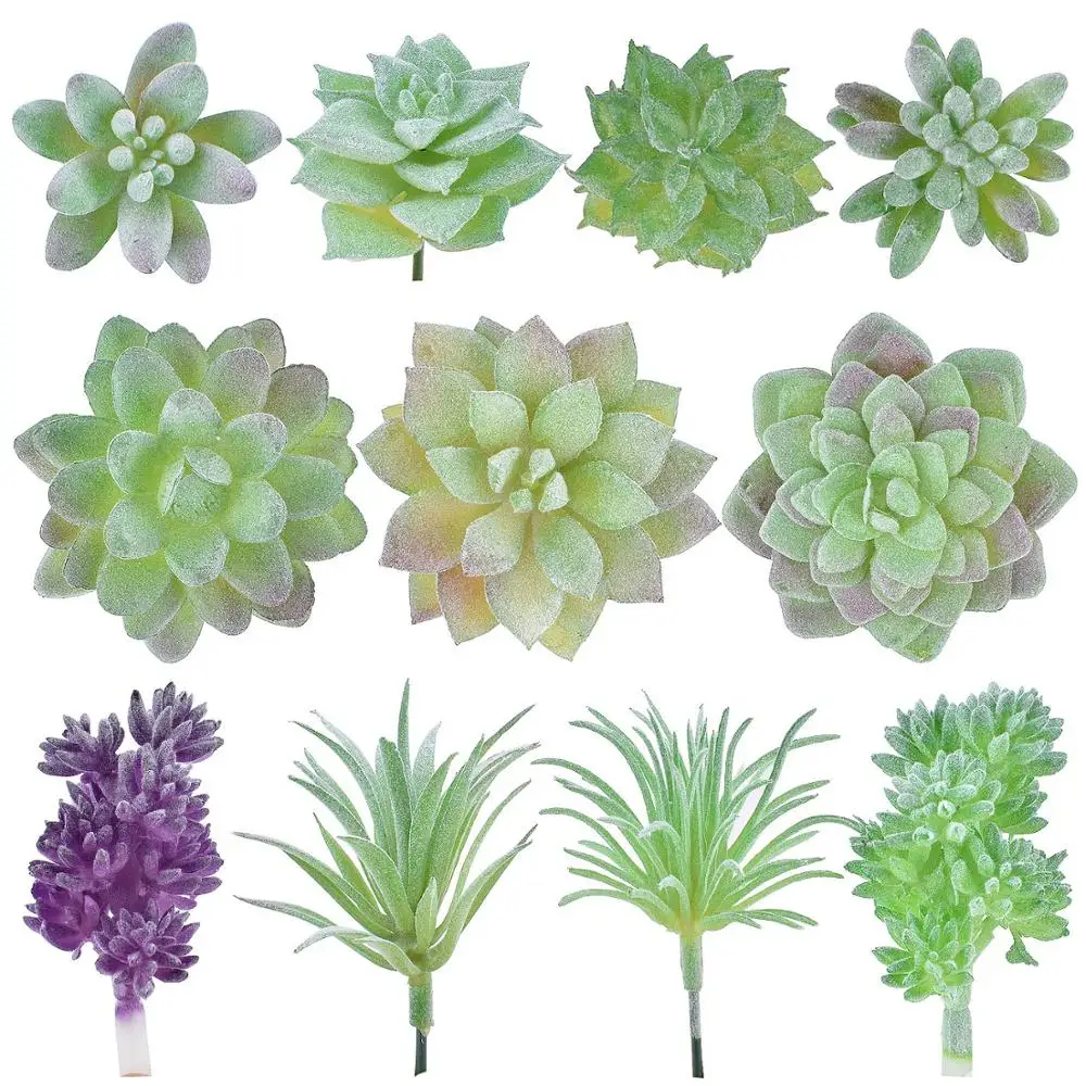 

11 Pcs Artificial Succulent Plants Faux Succulent Succulent, Purple