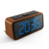 2019 Custom Design Radio Alarm Clock Wood + Plastic Desk Clock for Home Office Desk Decoration