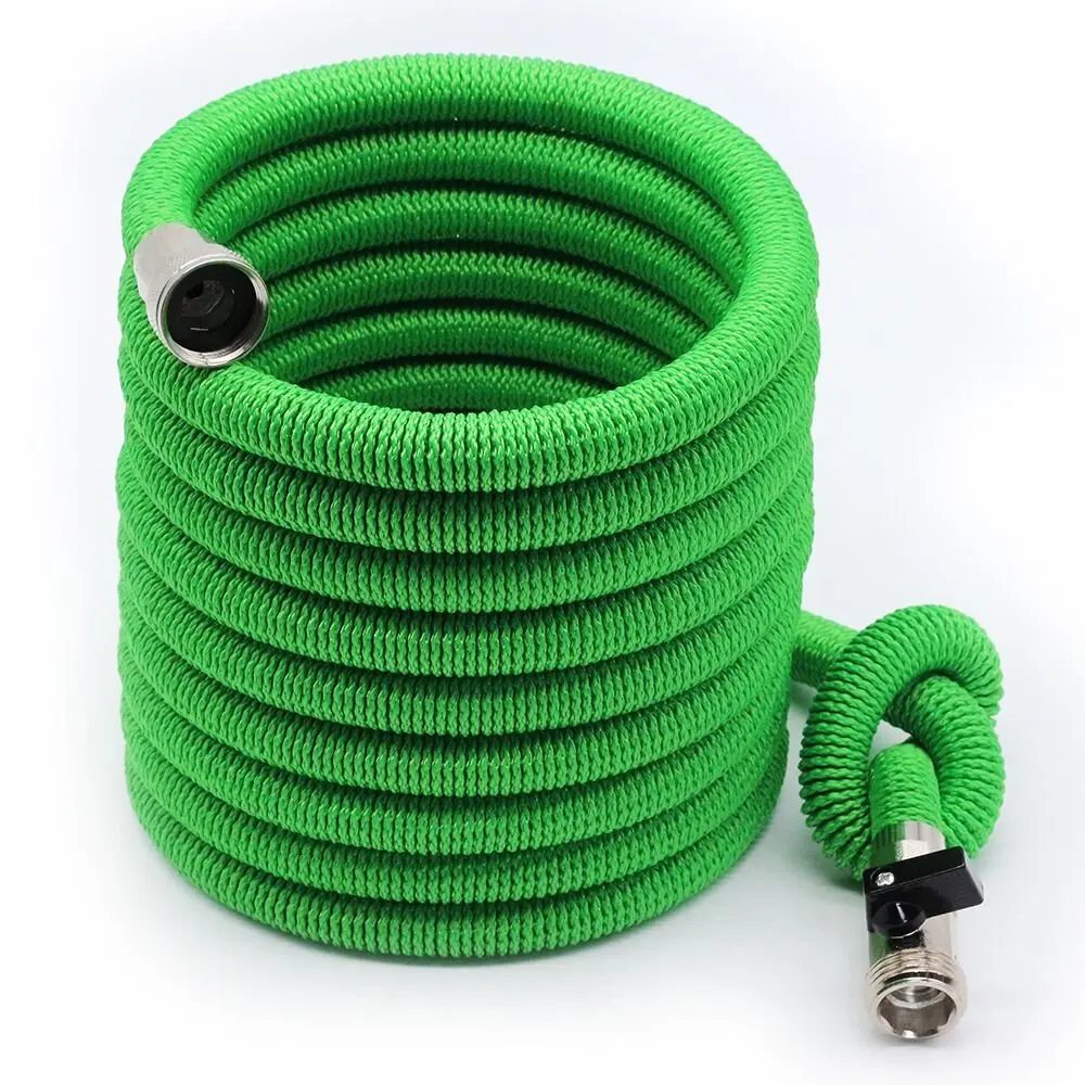 

50Ft Magic Water Hose, Extra Strength 3750D Fabric, Triple Latex Core, 3/4" Solid Brass Connectors, Green/black/oem