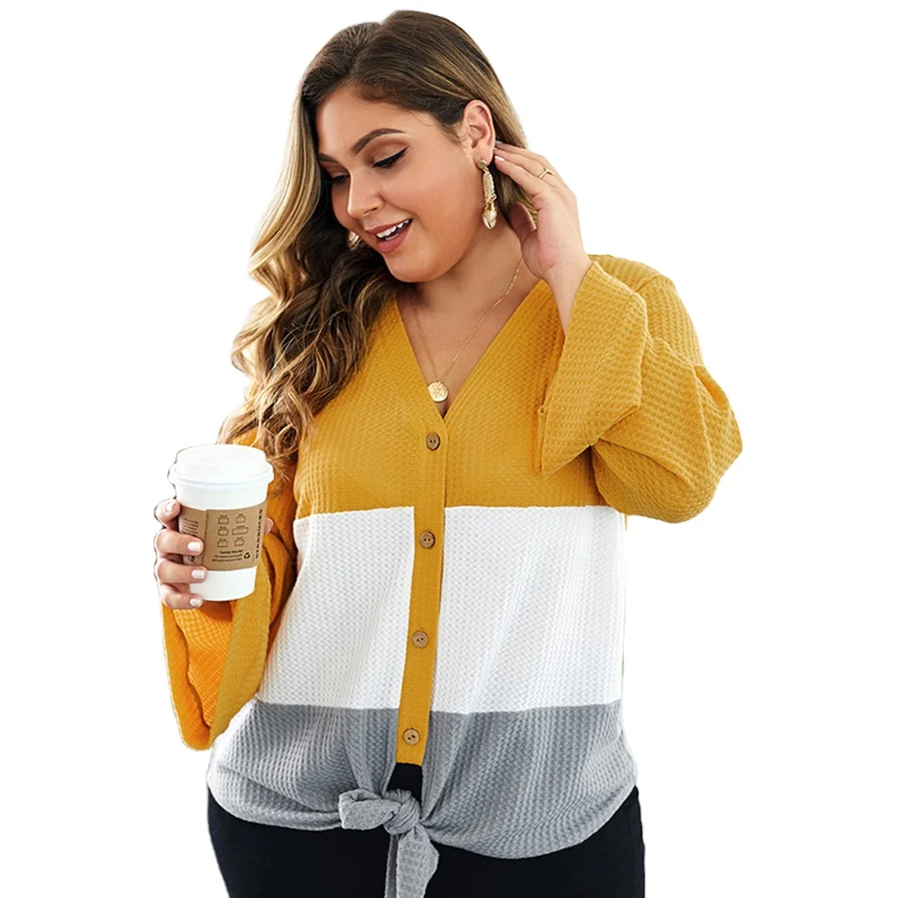 

Supplier of large size knitted long sleeve sweater women sweater