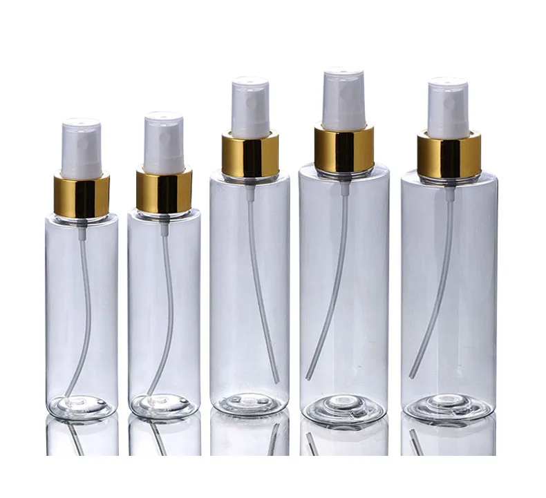 

Cosmetic Packaging plastic spray bottle 100ml 120ml 150ml 200ml 250ml pet bottle for spray bottle