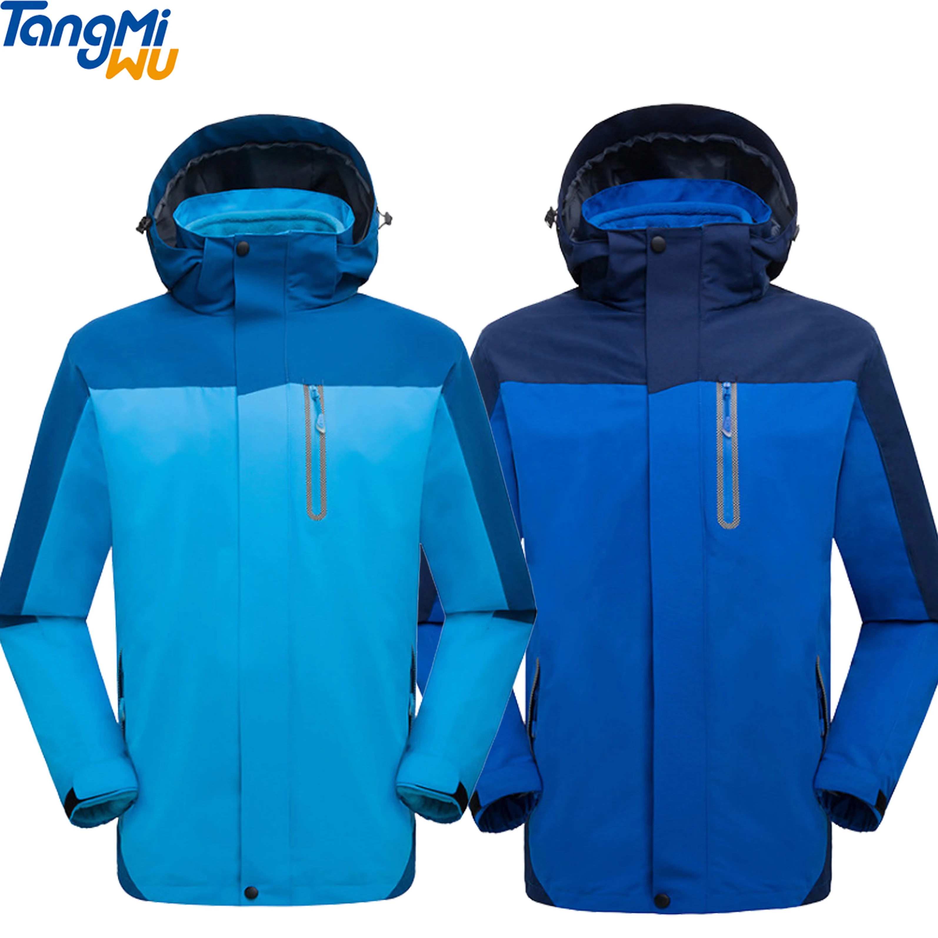 

winter women's fleece 3 in 1 polyester jacket windproof keep warm mountaineering hiking windbreaker woman Hiking jacket