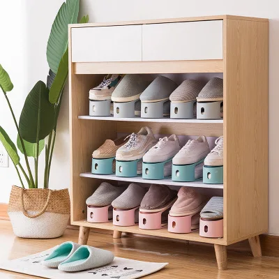 

Double-layer Thickened Space-saving Plastic Shoe Storage Rack Shoe Cabinet Storage Rack Integrated Shoe Rack