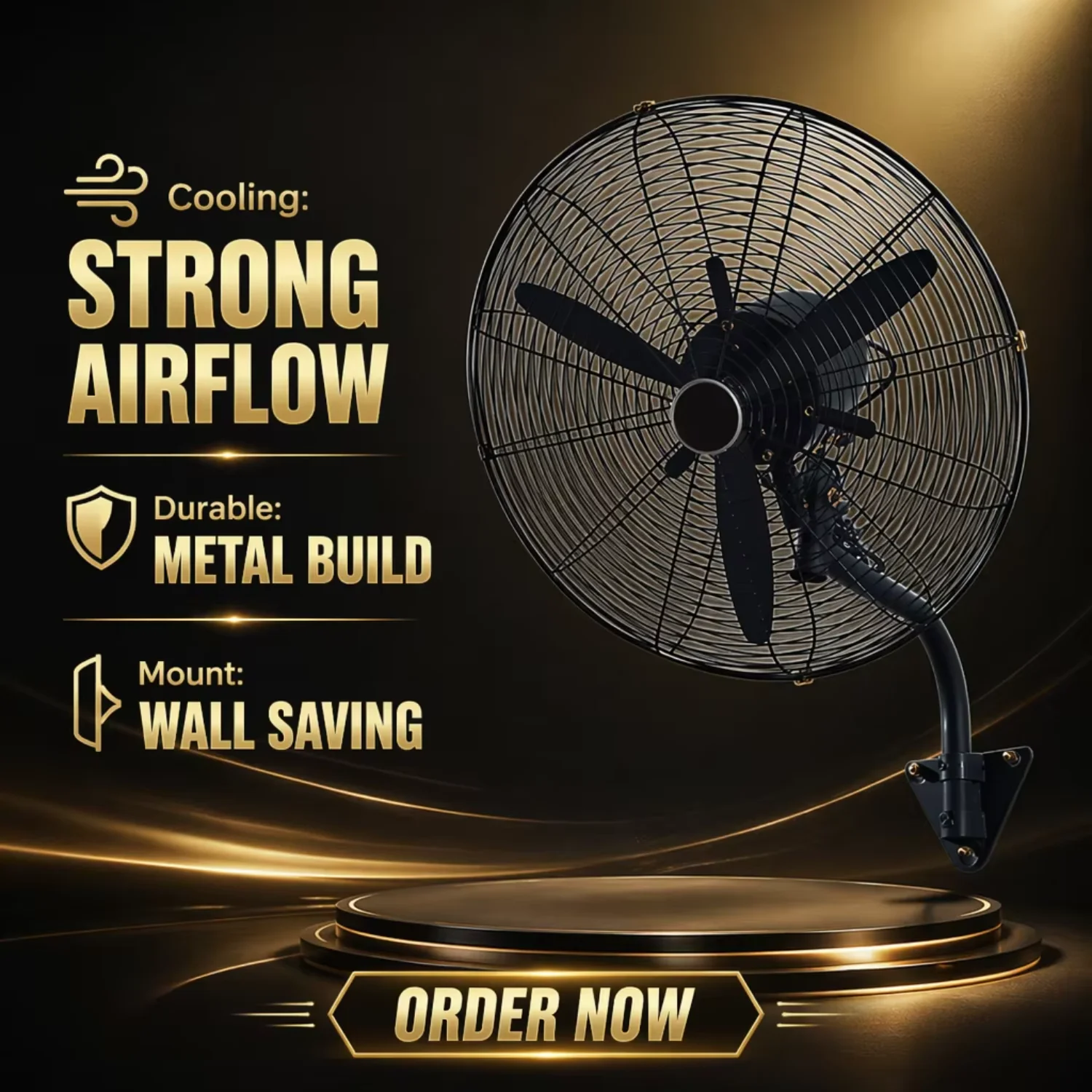 Ventilation Wall Fan, 95, Metal - detail 4