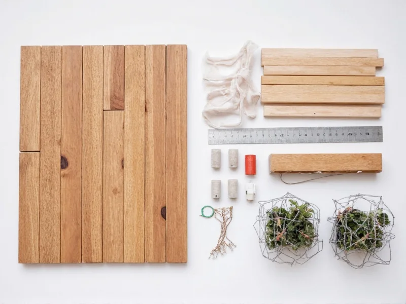 DIY hunting blind construction materials layout