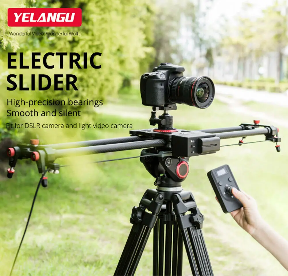 

YELANGU Electric Slider 80cm Motorized camera Slider Silent Motor Remote Cotrol Fr DSLR video shooting slider