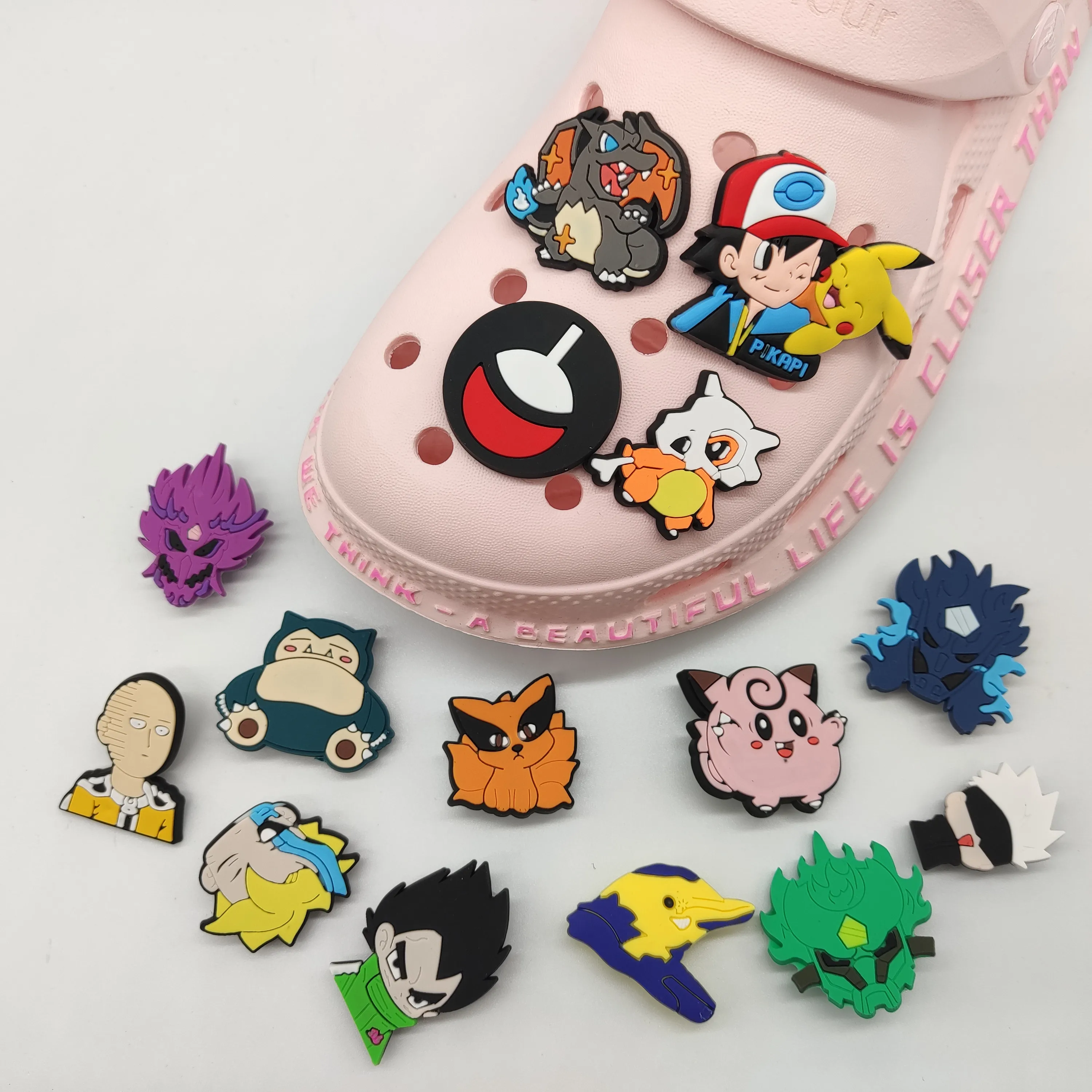 

Factory direct sales elfin croc charms custom logo wholesale PVC new decor cartoon shoes buckle croc shoe charms