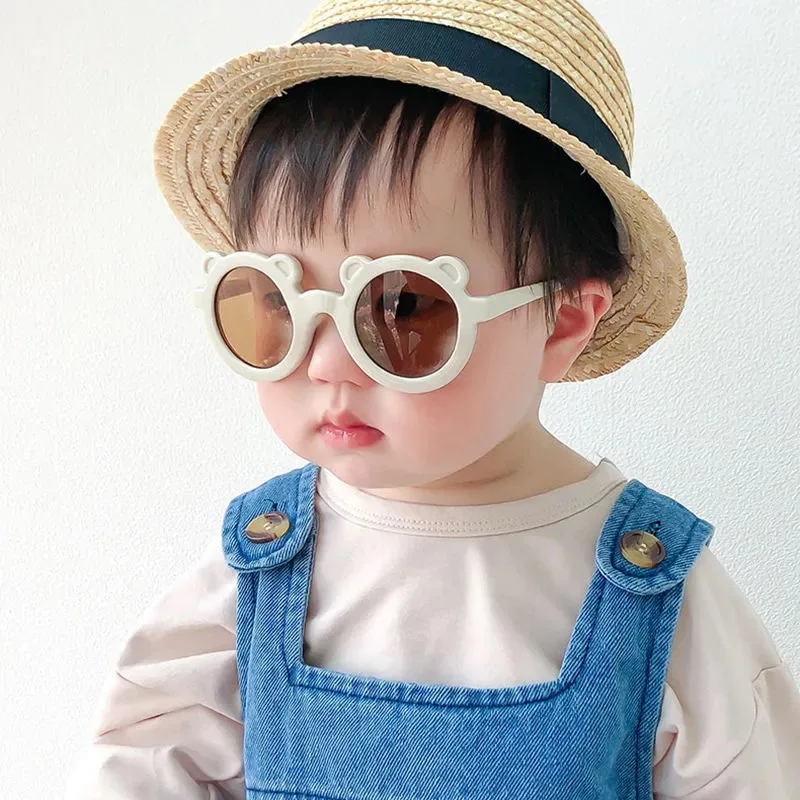 

RS253 Summer Sun-shading Glasses Cute Trendy Baby Sunglasses Round Frame Bear Kids Sunglasses