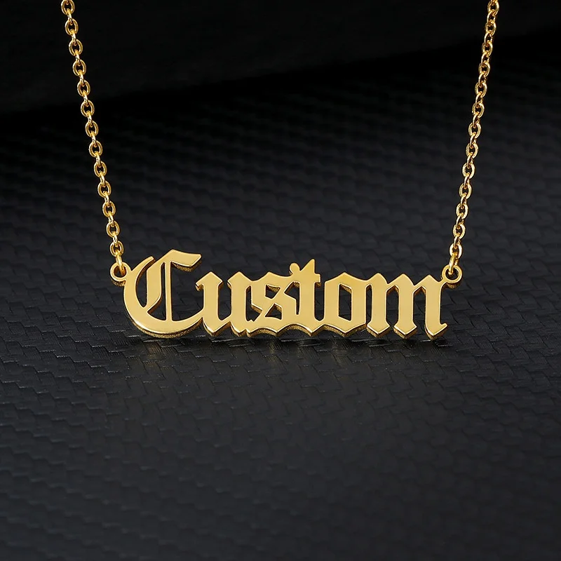 

Fashion 18K Gold Vacuum Plated Stainless Steel Necklace Personalized Letter Necklace For Women Custom Names Necklace