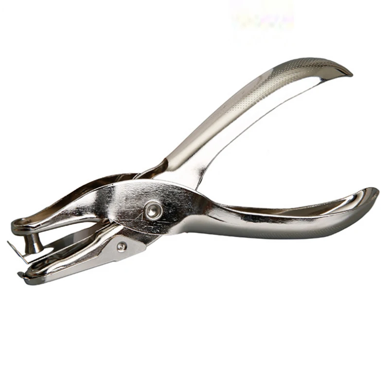 Brand New Silver Metal Hole Puncher Office File Black OEM Surface Piece Stationery Rubber Hanger with Origin Type Plating
